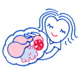 Ballpoint pen drawing 1 sticker #7715256