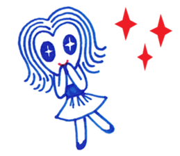 Ballpoint pen drawing 1 sticker #7715260