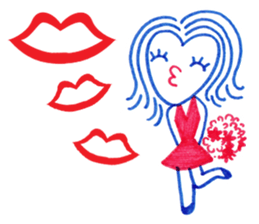 Ballpoint pen drawing 1 sticker #7715263