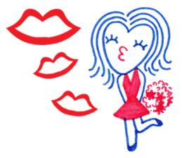 Ballpoint pen drawing 1 sticker #7715263