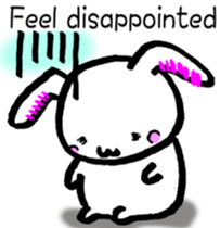 A little thick white rabbit[English] sticker #7715511