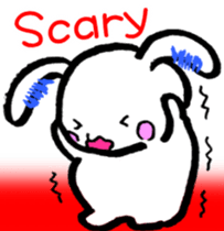A little thick white rabbit[English] sticker #7715514
