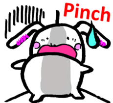 A little thick white rabbit[English] sticker #7715516