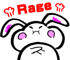 A little thick white rabbit[English] sticker #7715518