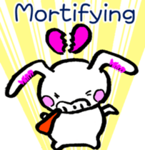 A little thick white rabbit[English] sticker #7715519