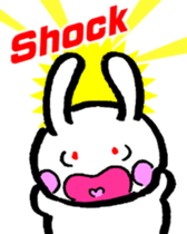 A little thick white rabbit[English] sticker #7715520