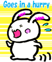 A little thick white rabbit[English] sticker #7715535
