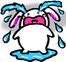 A little thick white rabbit[English] sticker #7715539