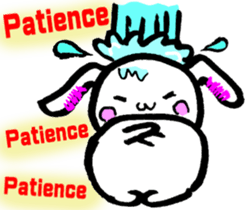 A little thick white rabbit[English] sticker #7715540