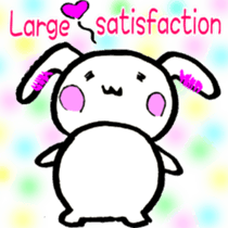 A little thick white rabbit[English] sticker #7715541