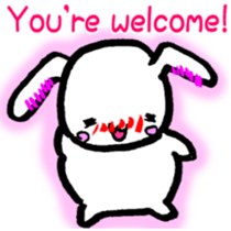 A little thick white rabbit[English] sticker #7715542