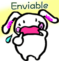 A little thick white rabbit[English] sticker #7715544