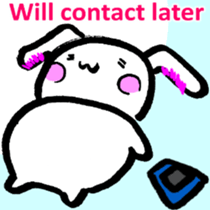 A little thick white rabbit[English] sticker #7715545