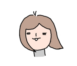 Cute girl and doggy 2 sticker #7715837