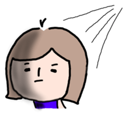 Cute girl and doggy 2 sticker #7715845