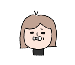 Cute girl and doggy 2 sticker #7715854