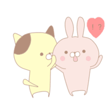 cat and rabbit for everyday sticker #7715947