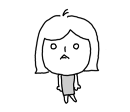 Cute girl and doggy sticker #7716081