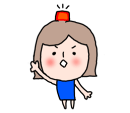 Cute girl and doggy sticker #7716101