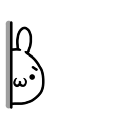kaomozi rabbit sticker #7716308