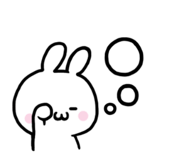 kaomozi rabbit sticker #7716318