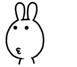 kaomozi rabbit sticker #7716321