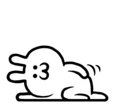 kaomozi rabbit sticker #7716322