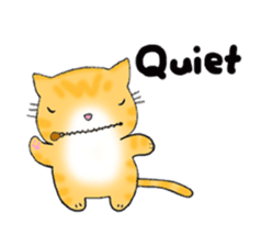 Cute kitten colon 3 English sticker #7717589