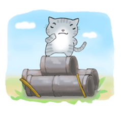 Cute kitten colon 3 English sticker #7717592