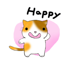 Cute kitten colon 3 English sticker #7717598