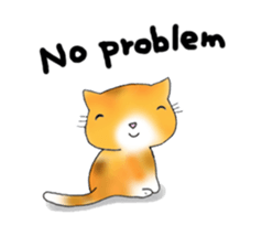 Cute kitten colon 3 English sticker #7717600