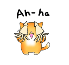 Cute kitten colon 3 English sticker #7717603