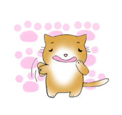 Cute kitten colon 3 English sticker #7717604