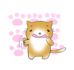 Cute kitten colon 3 English sticker #7717604