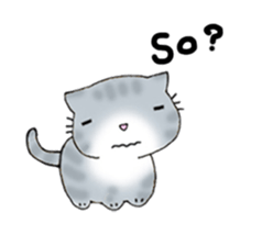 Cute kitten colon 3 English sticker #7717605