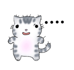 Cute kitten colon 3 English sticker #7717606