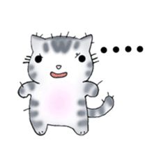 Cute kitten colon 3 English sticker #7717606