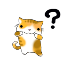 Cute kitten colon 3 English sticker #7717608