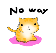 Cute kitten colon 3 English sticker #7717609