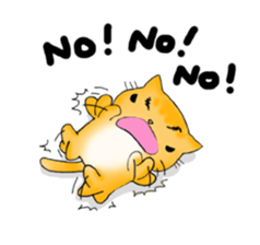 Cute kitten colon 3 English sticker #7717611