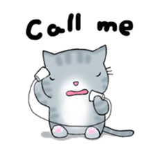 Cute kitten colon 3 English sticker #7717617