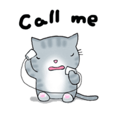 Cute kitten colon 3 English sticker #7717617