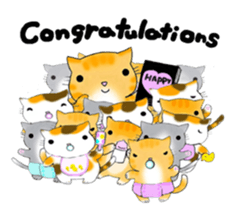 Cute kitten colon 3 English sticker #7717623