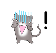 Cute kitten colon 3 English sticker #7717624