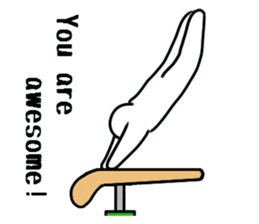 Apparatus gymnastics.a sticker #7717894