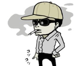 The boy who put on a hat sticker #7718588