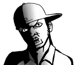 The boy who put on a hat sticker #7718590