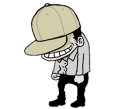 The boy who put on a hat sticker #7718605