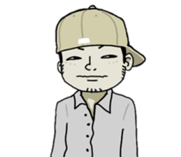 The boy who put on a hat sticker #7718614