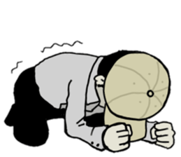 The boy who put on a hat sticker #7718615